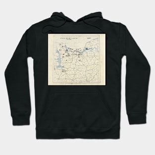 Normandy campaign map, 1944 (C026/8911) Hoodie